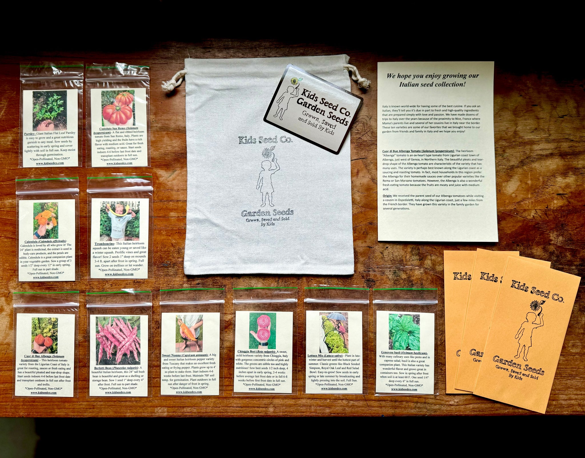 italian vegetable garden seeds Collection (Italian Seed Varieties) – Kids Seed Co