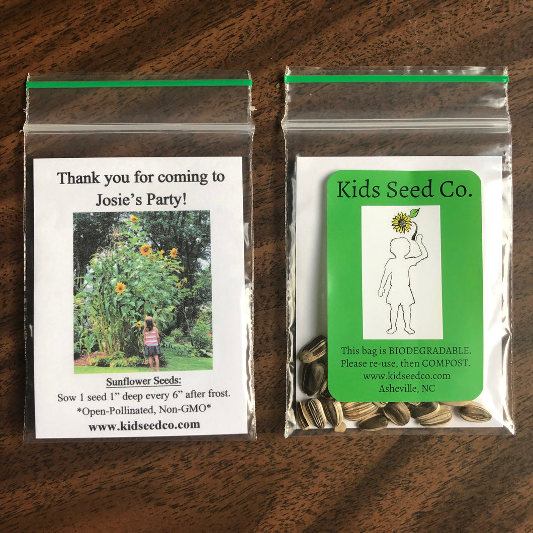 Custom Printed Sunflower Seed Packets